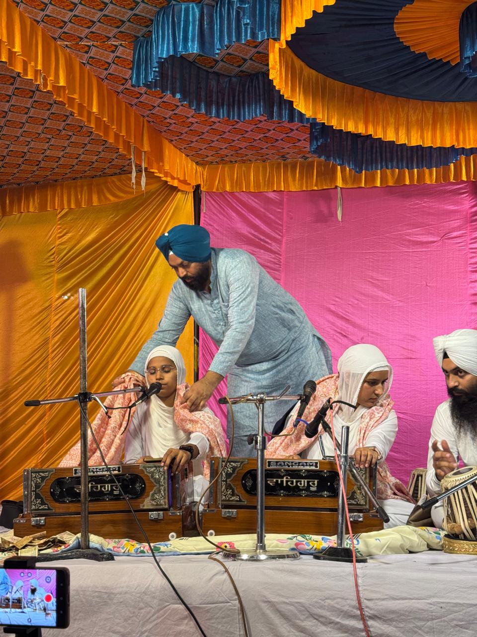Acharya Ji with patients